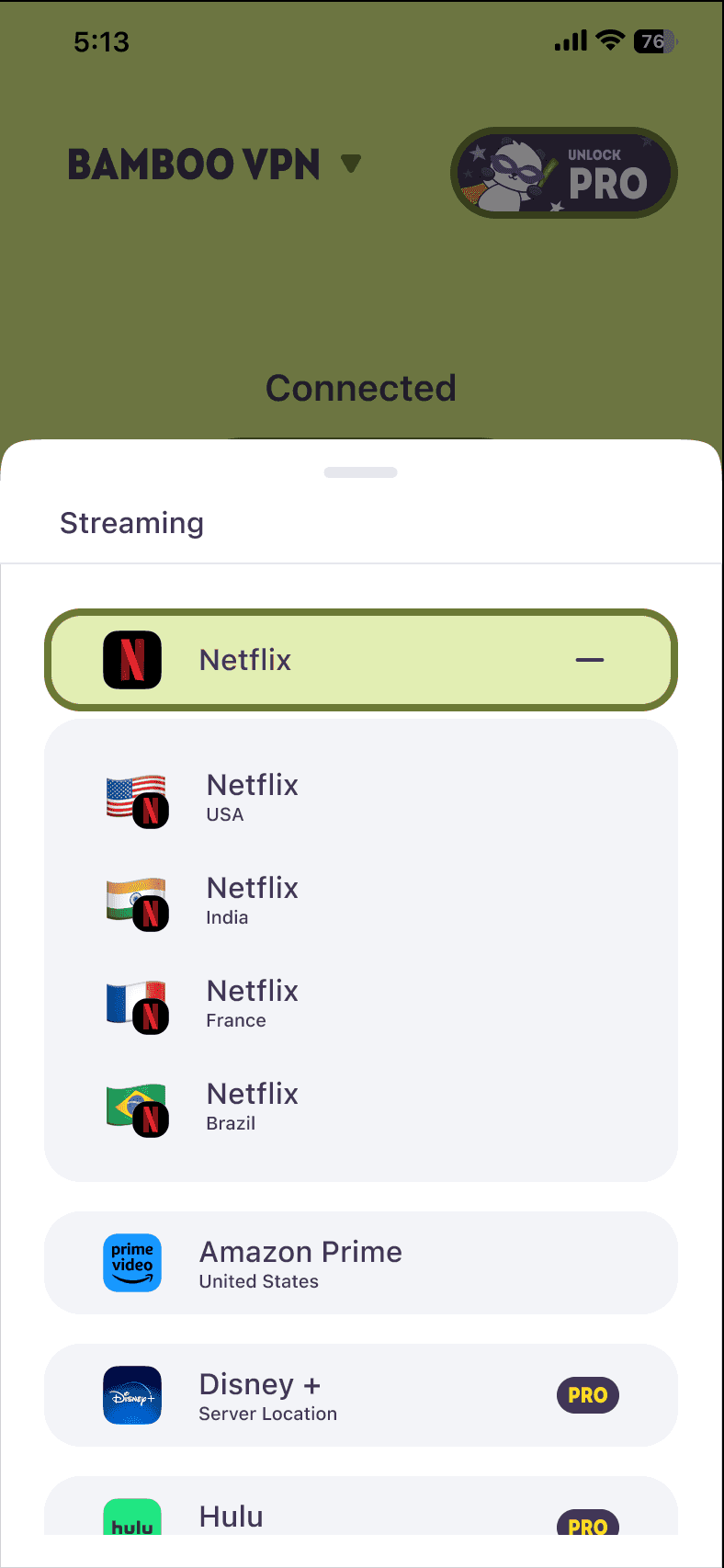 Streaming servers list
